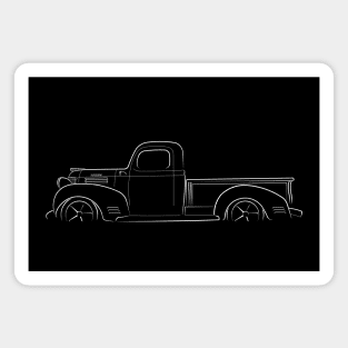 1941 Dodge Pickup - profile stencil, white Magnet